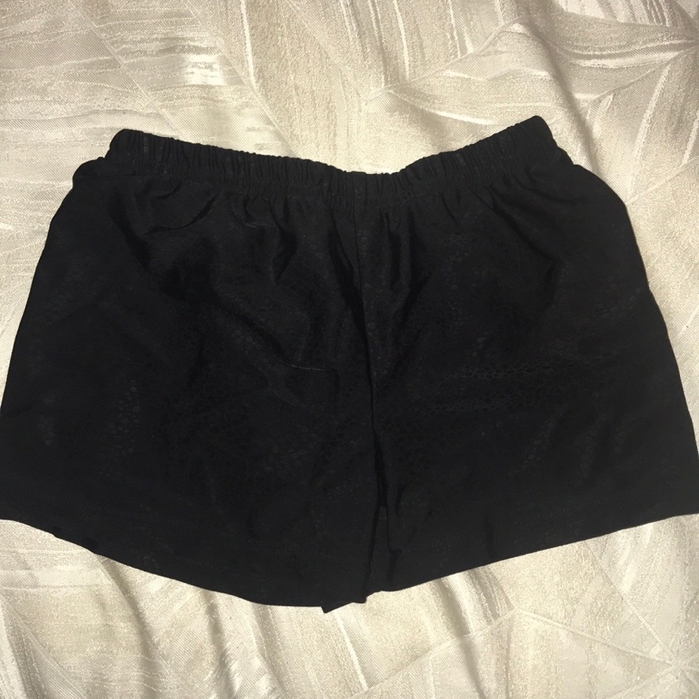 Snake print spandex shorts